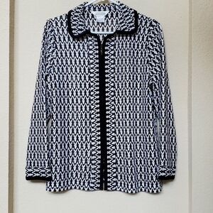 Misook Woven Business Office Cardigan Sweater.  Size Small